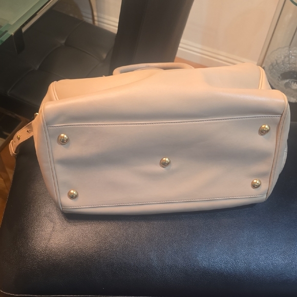 Saint Laurent Cream Satchel Leather Bag AUTHENTIC - Picture 11 of 13